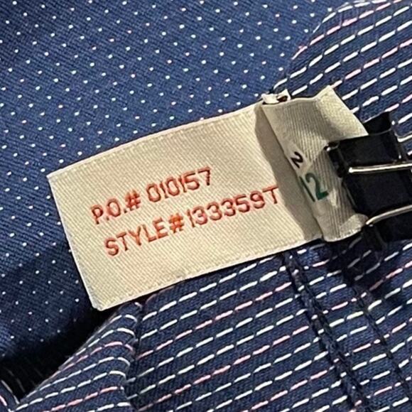 Carbon2Cobalt Shirt Pointillism Button Down Long Sleeve Preppy Classic Blue XLT - Picture 4 of 5